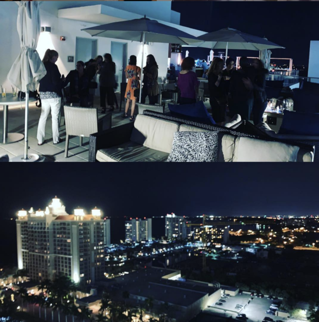 Westin rooftop bar with women's networking group in Sarasota FL