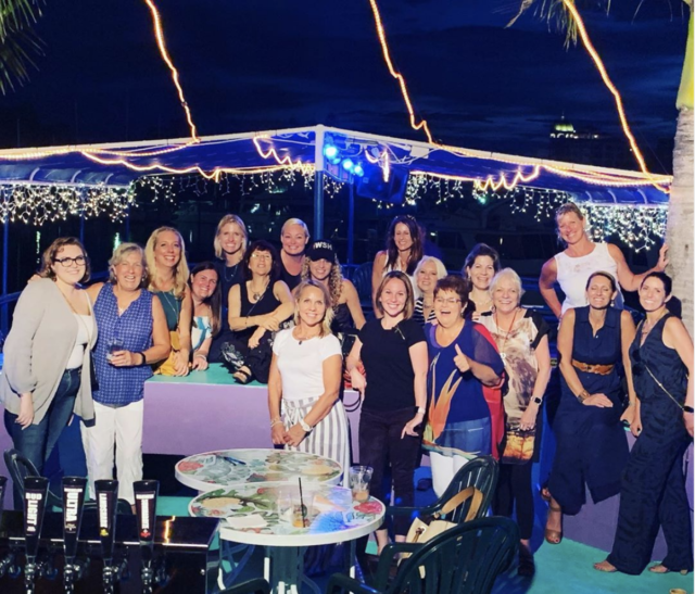 Women's networking on LeBarge Tropical Cruises.